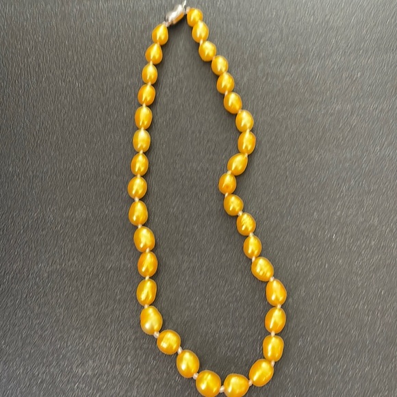 Jewelry - Golden pearls necklace, baroque tahitian cultured pearl